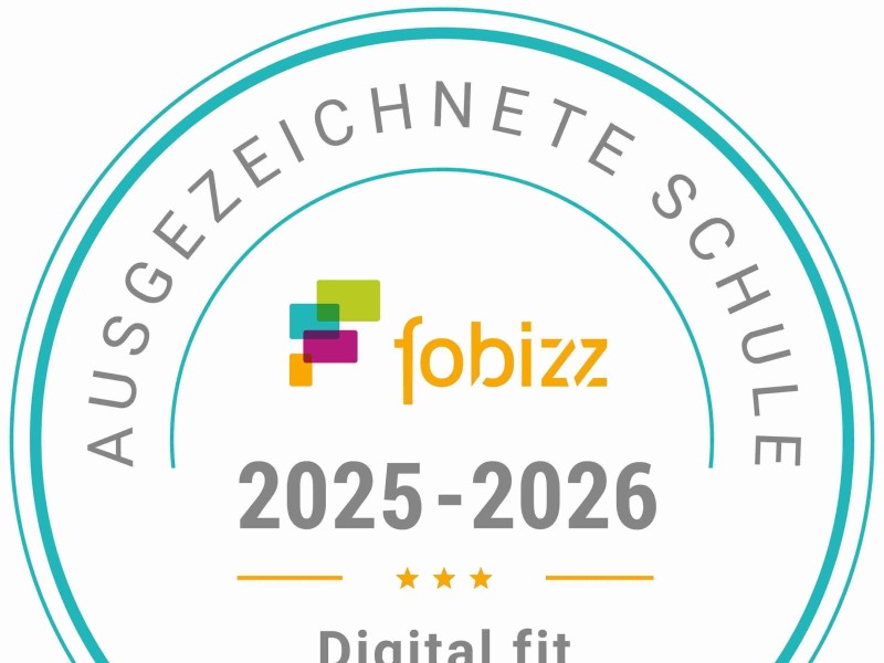 Auszeichnung als fobizz Schule 2025/26